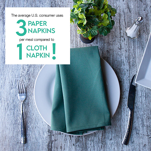 Mariposa Poly Spun Napkin 20x20 Light Blue - Pack Of 25 (P-NAP-LTBLU-SPN)