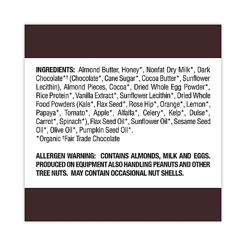 Perfect Bar Refrigerated Protein Bar, Dark Chocolate Almond, 2.2 oz Bar, 16/Carton (30700246)