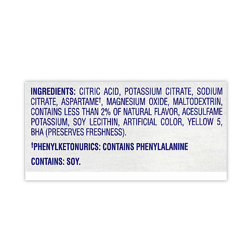 Crystal Light On-The-Go Sugar-Free Drink Mix, Lemonade, 0.17 oz Single-Serving Tubes, 30/Pack, 2 Packs/Carton (30700153)
