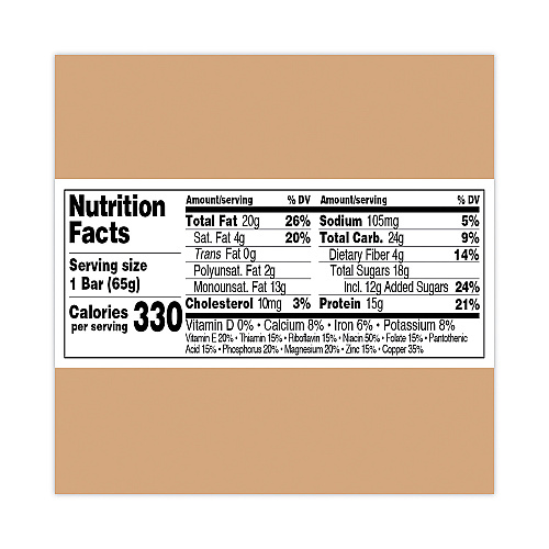 Perfect Bar Refrigerated Protein Bar, Dark Chocolate Peanut Butter with Sea Salt, 2.3 oz Bar, 16/Carton (30700247)