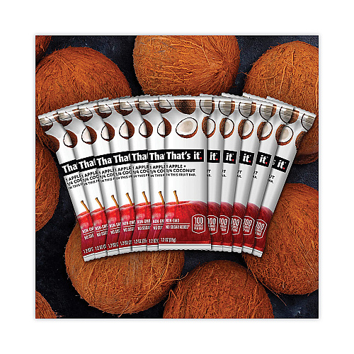 Thats it. Nutrition Bar, Gluten Free Apple and Coconut Fruit, 1.2 oz Bar, 12/Carton (30700256)