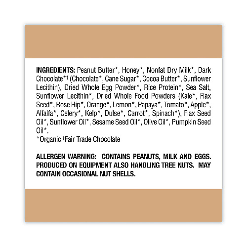 Perfect Bar Refrigerated Protein Bar, Dark Chocolate Peanut Butter with Sea Salt, 2.3 oz Bar, 16/Carton (30700247)