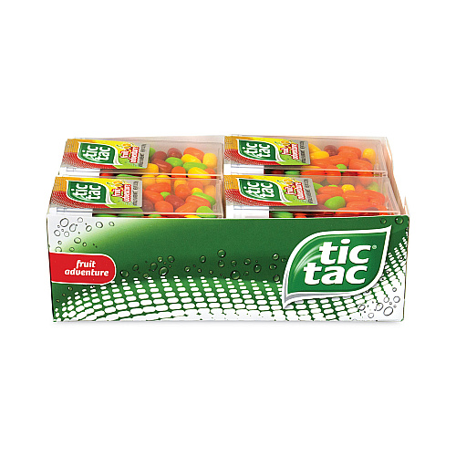 Tic Tac Fruit Adventure Mints, 1 oz Flip-Top Dispenser, 12/Carton (24100014)