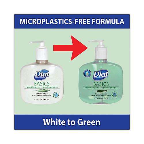 Dial Basics MP Free Liquid Hand Soap, Unscented, 16 oz, 12/Carton (33815)