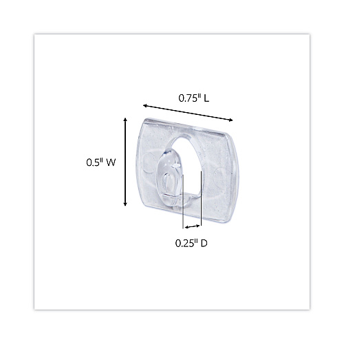 Command Clear Hooks and Strips, Decorating Clips, Plastic, 0.15 lb Capacity, 40 Clips and 48 Strips/Pack (17026CLR40ES)