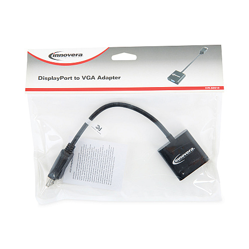Innovera DisplayPort to VGA Adapter, 0.65 ft, Black (IVR50010)