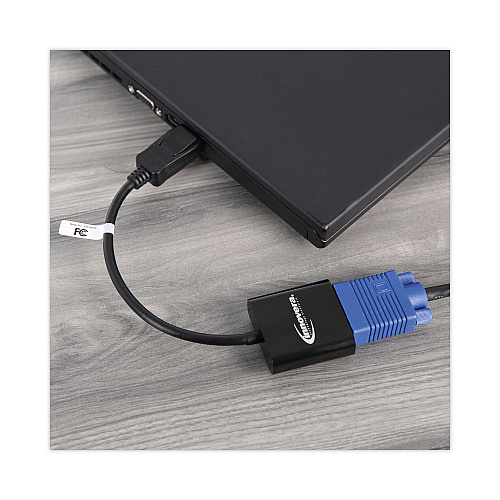 Innovera DisplayPort to VGA Adapter, 0.65 ft, Black (IVR50010)