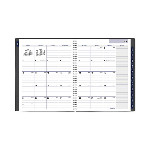 AT-A-GLANCE DayMinder Academic Monthly Desktop Planner, Twin-Wire Binding, 11 x 8.5, Charcoal Cover, 12-Month (July to June): 2025-2026 (AYC47045)