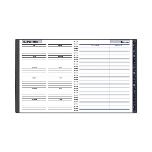 AT-A-GLANCE DayMinder Academic Monthly Desktop Planner, Twin-Wire Binding, 11 x 8.5, Charcoal Cover, 12-Month (July to June): 2025-2026 (AYC47045)
