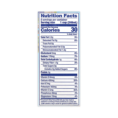 BlueDiamond Almond Breeze Almond Milk, Unsweetened Vanilla, 64 oz Carton, 2/Pack (30700081)