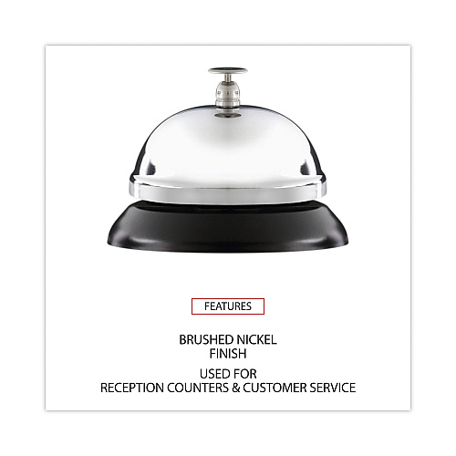 Universal Call Bell, 3.38" Diameter, Brushed Nickel (UNV10000)