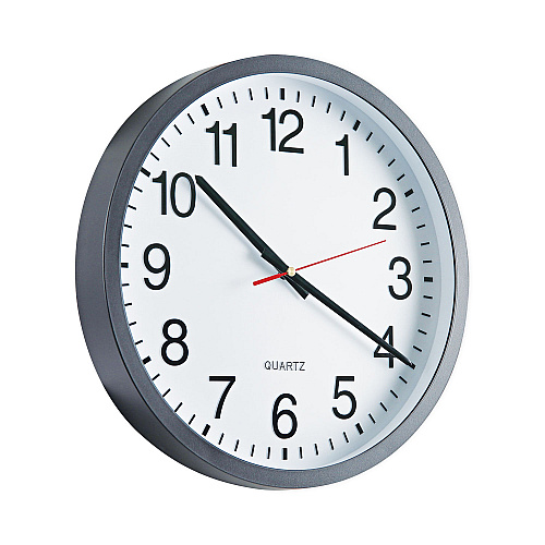 Universal Classic Round Wall Clock, 12.63" Overall Diameter, Black Case, 1 AA (sold separately) (UNV10431)