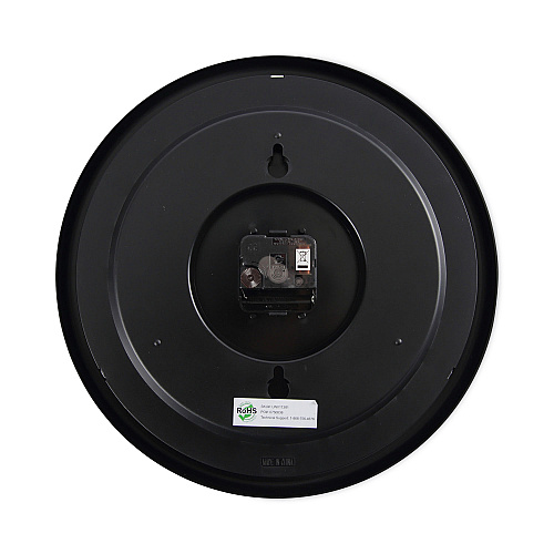 Universal Indoor/Outdoor Round Wall Clock, 13.5" Overall Diameter, Black Case, 1 AA (sold separately) (UNV11381)