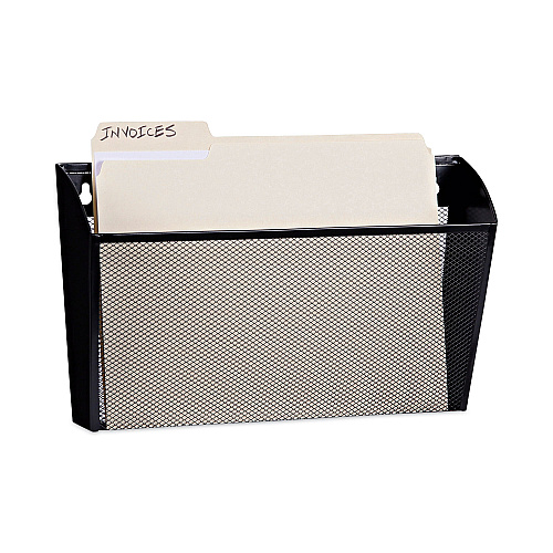 Universal Metal Mesh Wall File, Letter Size, 14" x 3.1" x 8.2", Black (UNV20026)