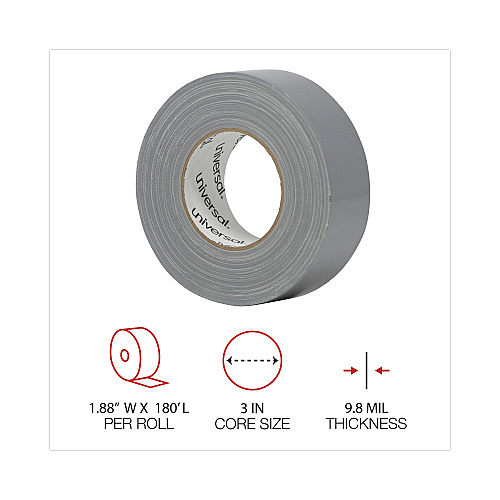 Universal General-Purpose Duct Tape, 3" Core, 1.88" x 60 yds, Silver (UNV20048G)