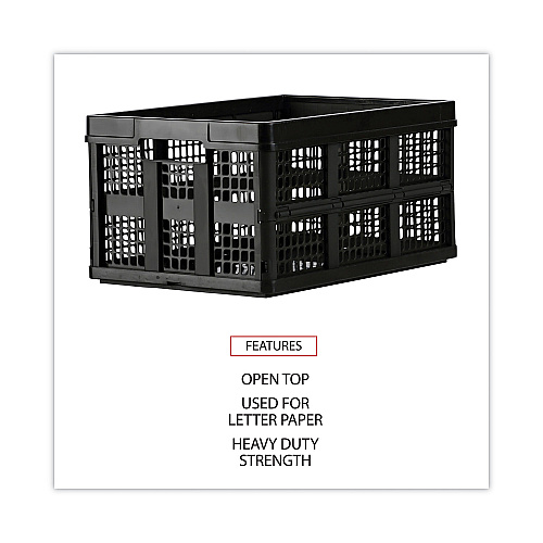 Universal Filing/Storage Tote, Letter Files, 20.13" x 14.63" x 10.75", Black (UNV40015)
