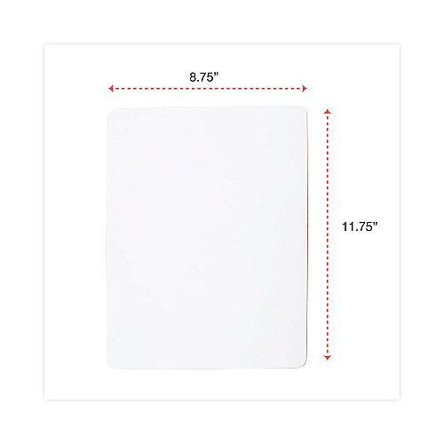 Universal Lap/Learning Dry-Erase Board, Unruled, 11.75 x 8.75, White Surface, 6/Pack (UNV43910)