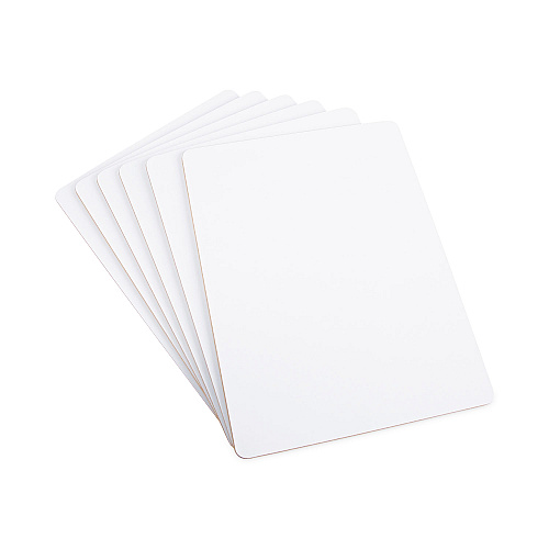 Universal Lap/Learning Dry-Erase Board, Unruled, 11.75 x 8.75, White Surface, 6/Pack (UNV43910)