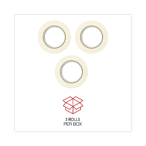 Universal General-Purpose Masking Tape, 3" Core, 24 mm x 54.8 m, Beige, 3/Pack (UNV51301)