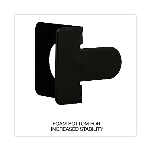 Universal Economy Bookends, Nonskid, 4.75 x 5.25 x 5, Heavy Gauge Steel, Black, 1 Pair (UNV54055)
