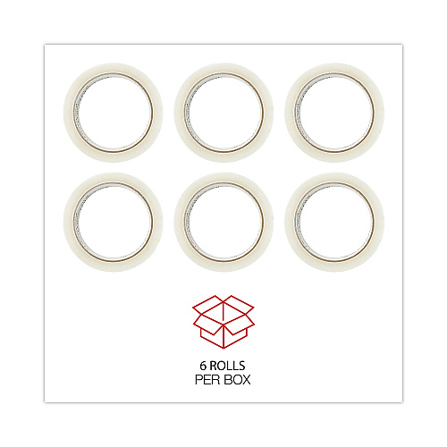 Universal General-Purpose Box Sealing Tape, 3" Core, 1.88" x 60 yds, Clear, 6/Pack (UNV63000)