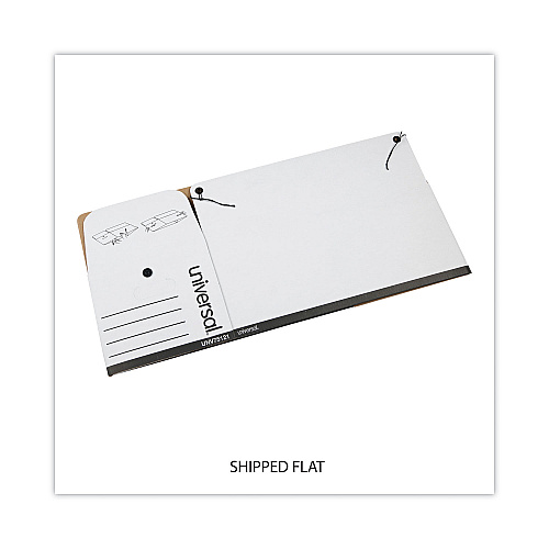 Universal Deluxe Quick Set-up String-and-Button Boxes, Letter Files, White, 12/Carton (UNV75121)