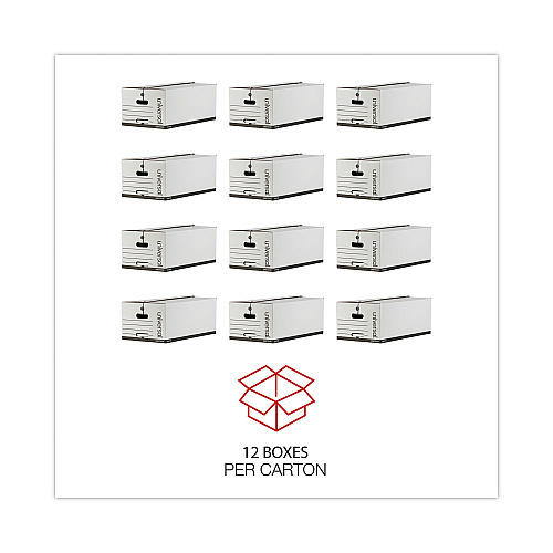 Universal Deluxe Quick Set-up String-and-Button Boxes, Legal Files, White, 12/Carton (UNV75131)