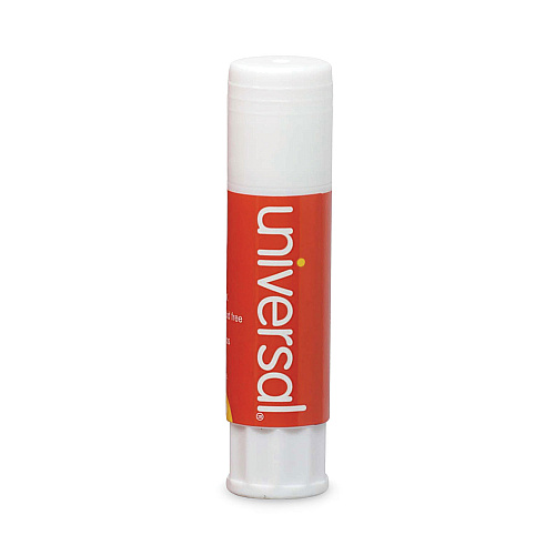 Universal Glue Stick, 0.28 oz, Applies and Dries Clear, 12/Pack (UNV75748)