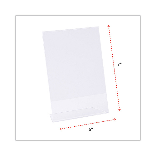 Universal Clear L-Style Freestanding Frame, 5 x 7 Insert, 3/Pack (UNV76850)