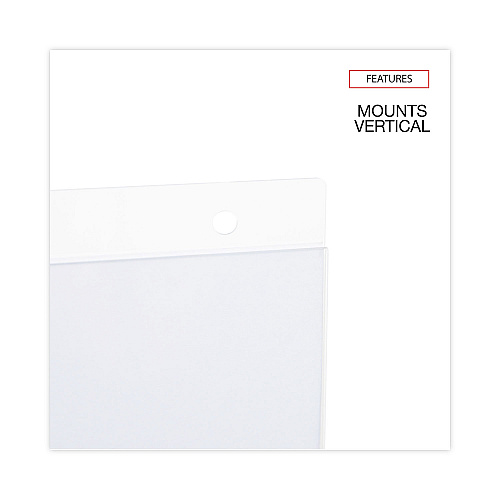 Universal Wall Mount Sign Holder, 8.5 x 11, Vertical, Clear (UNV76882)