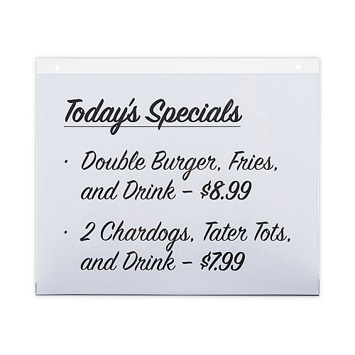 Universal Wall Mount Sign Holder, 11 x 8.5, Horizontal, Clear, 2/Pack (UNV76883)
