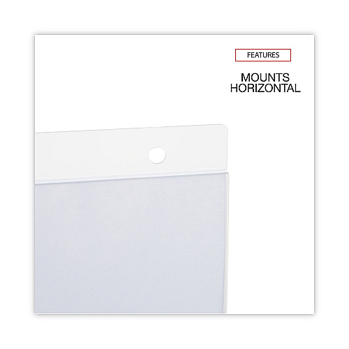 Universal Wall Mount Sign Holder, 11 x 8.5, Horizontal, Clear, 2/Pack (UNV76883)