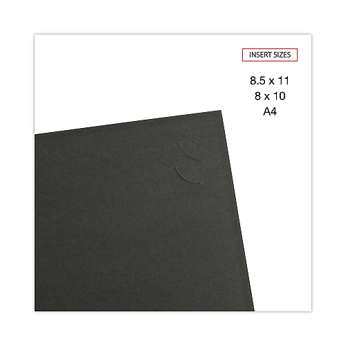 Universal Certificate/Document Cover, 8.5 x 11; 8 x 10; A4, Black, 6/Pack (UNV76895)