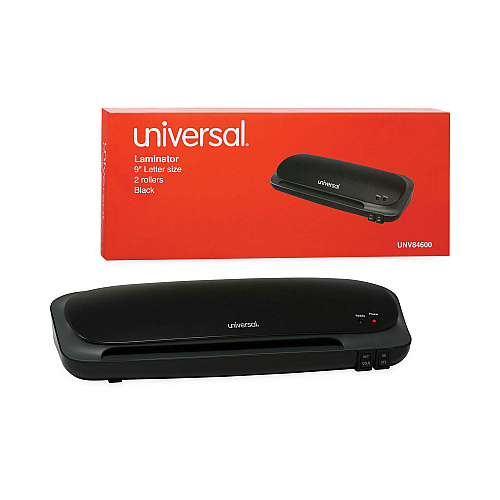 Universal Deluxe Desktop Laminator, Two Rollers, 9" Max Document Width, 5 mil Max Document Thickness (UNV84600)