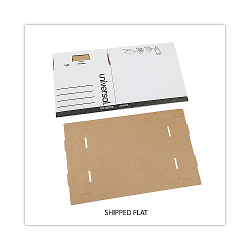Universal Medium-Duty Lift-Off Lid Boxes, Letter/Legal Files, 12" x 15" x 10", White, 12/Carton (UNV85700)