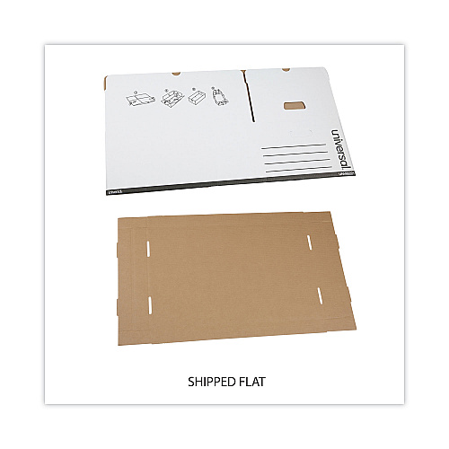 Universal Medium-Duty Easy Assembly Storage Box, Legal Files, White, 12/Carton (UNV95221)