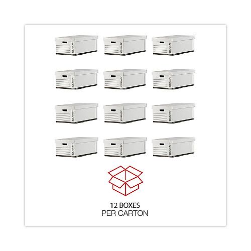 Universal Medium-Duty Easy Assembly Storage Box, Legal Files, White, 12/Carton (UNV95221)