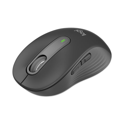 Logitech Signature M650 for Business Wireless Mouse, Large, 2.4 GHz Frequency, 33 ft Wireless Range, Right Hand Use, Graphite (910006346)
