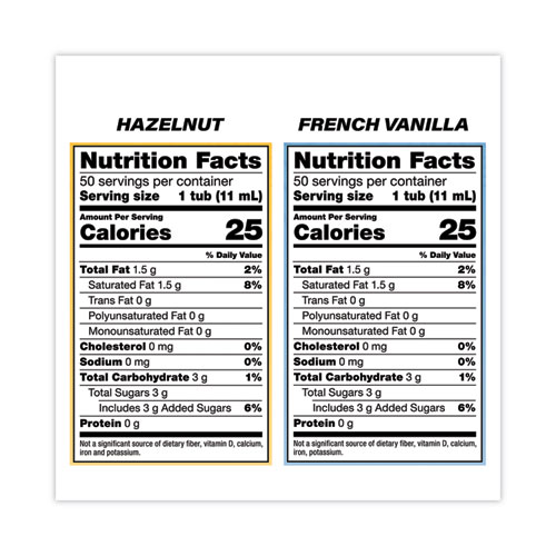 Coffee-mate Liquid Coffee Creamer, French Vanilla/Hazelnut/Italian Sweet Creme/Original, 0.37 oz, 200/Carton (28300012)