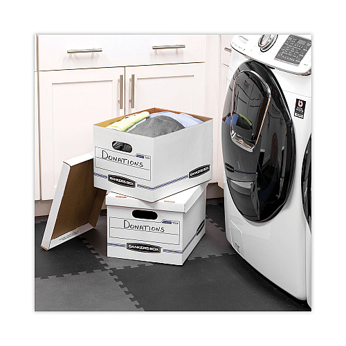 Bankers Box STOR/FILE Storage Box, Letter/Legal Files, 12.5" x 16.25" x 10.5", White, 6/Pack (5703604)