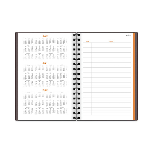 AT-A-GLANCE Plan. Write. Remember. Planning Notebook Two Days Per Page , 9 x 6, Gray Cover, Undated (80620330)