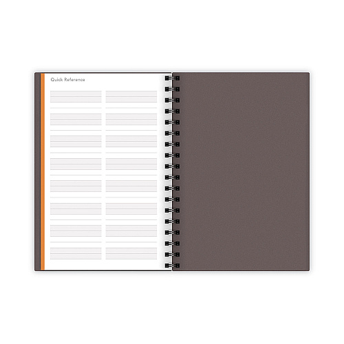 AT-A-GLANCE Plan. Write. Remember. Planning Notebook Two Days Per Page , 9 x 6, Gray Cover, Undated (80620330)