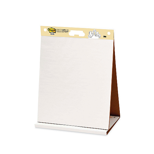 Post-it Original Tabletop Easel Pad with Self-Stick Sheets, Unruled, 20 x 23, White, 20 Sheets (563R)