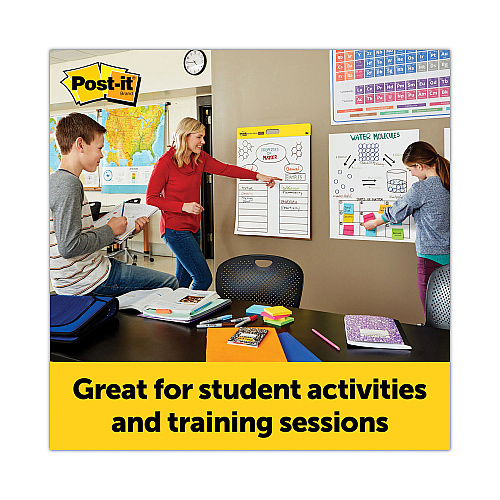 Post-it Self-Stick Wall Pad, Unruled, 20 x 23, White, 20 Sheets/Pad, 2 Pads/Pack, 2 Packs/Carton (566)