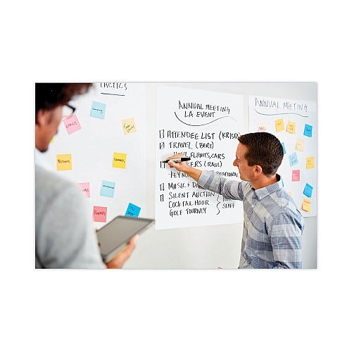 Post-it Self-Stick Wall Pad, Unruled, 20 x 23, White, 20 Sheets/Pad, 2 Pads/Pack, 2 Packs/Carton (566)