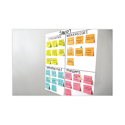 Post-it Self-Stick Wall Pad, Unruled, 20 x 23, White, 20 Sheets/Pad, 2 Pads/Pack, 2 Packs/Carton (566)