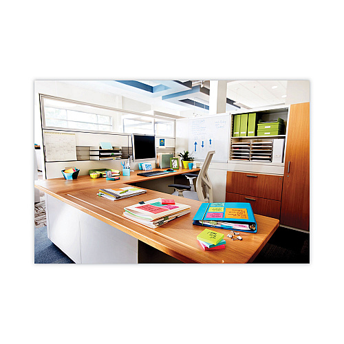 Post-it Original Pads in Poptimistic Collection Colors, Note Ruled, 3" x 3", 100 Sheets/Pad, 6 Pads/Pack (6306AN)