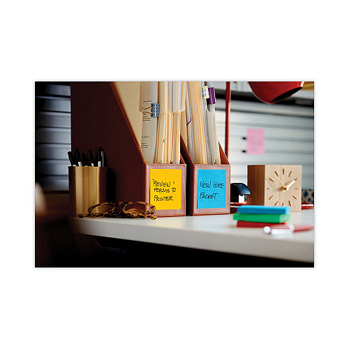 Post-it Pads in Playful Primary Collection Colors, 3" x 3", 90 Sheets/Pad, 12 Pads/Pack (65412SSAN)