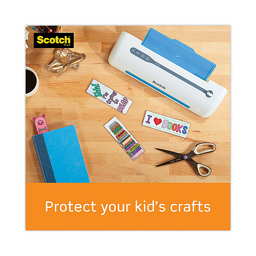 Scotch Self-Sealing Laminating Pouches, 9.5 mil, 3.88" x 2.44", Gloss Clear, 25/Pack (LS851G)