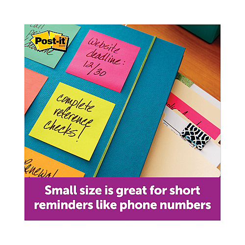 Post-it Original Pop-up Refill, 3" x 3", Poptimistic Collection Colors, 100 Sheets/Pad, 6 Pads/Pack (R330AN)